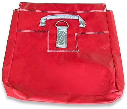 Extra Durable Strong Vinyl Sand Bag | Red PVC | 21" x 21" | Used to Support and Anchor Inflatables, Bounce Houses, Water Slides, Tents, and More | Holds Up to 50 Pounds | 4 Pack
